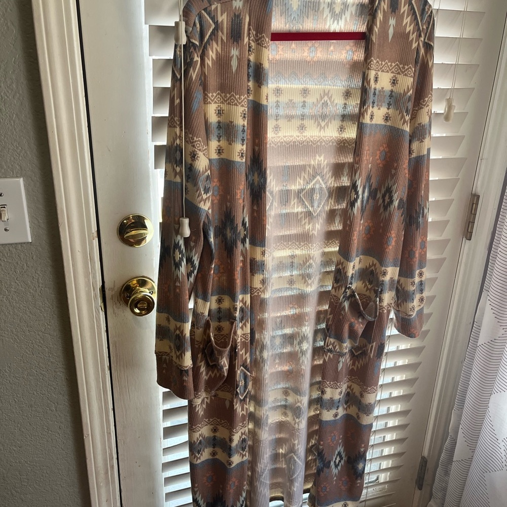 Bohemian Patterned long cardigan
